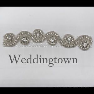 Bridal garter lace white diamonds swarovski